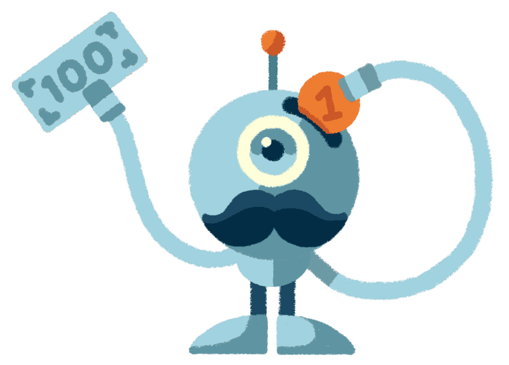 Robot with money